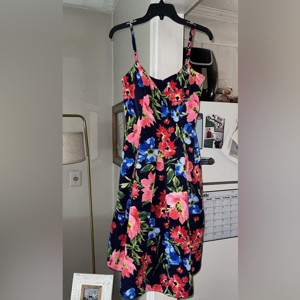 Eliza J Black Floral Mini Dress